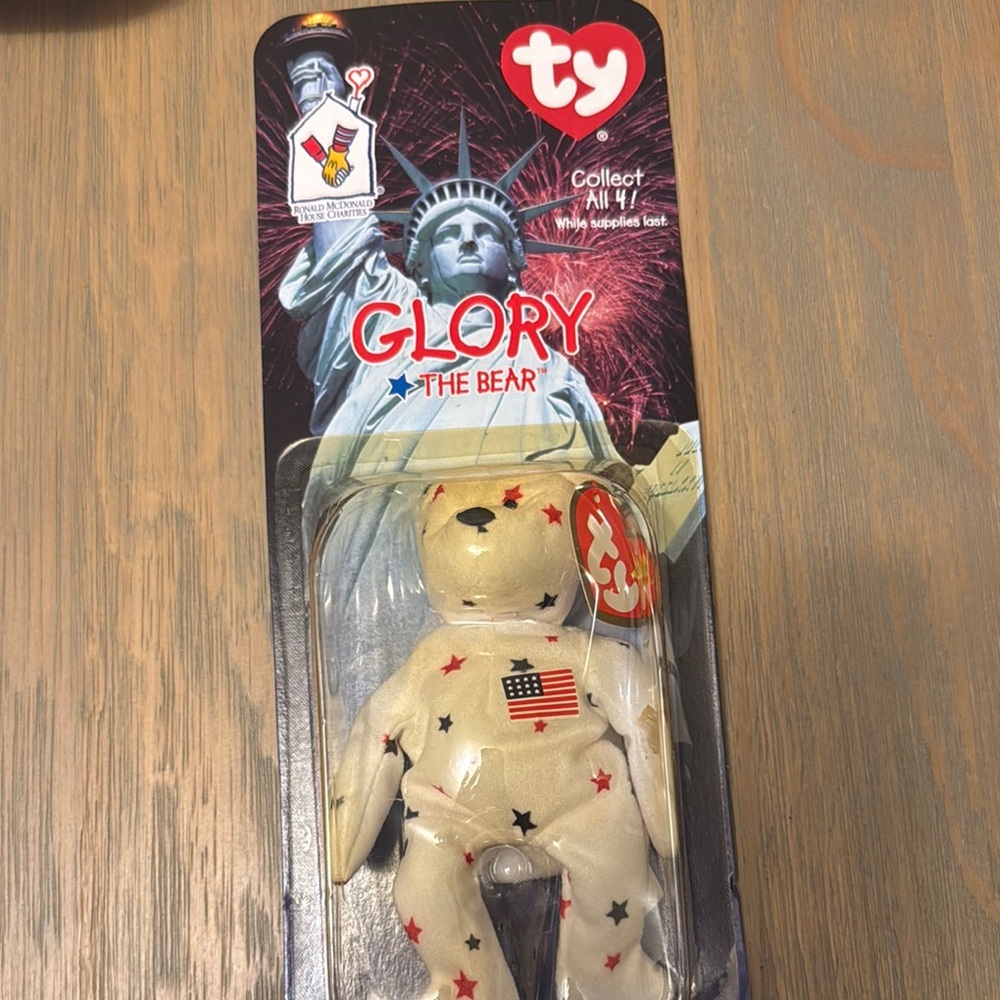 Ty Glory Bear with Patriotic Stars